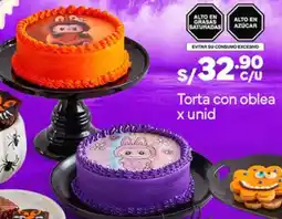 Plaza Vea Torta con oblea oferta