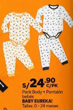Plaza Vea Baby eureka! pack body + pantalón bebés oferta