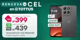 Tottus Motorola smartphone G15 6.7" oferta