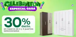 Tottus En roperos de 6 y 4 puertas seleccionados oferta