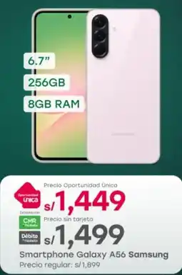 Tottus Samsung smartphone galaxy A56 oferta