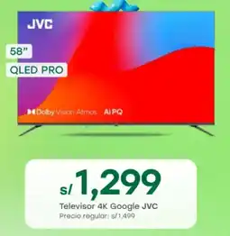 Tottus Jvc televisor 4k google 58" oferta