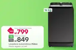 Tottus Midea lavadora automática oferta