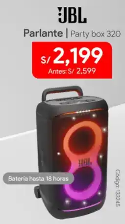 Hiraoka Jbl parlante party box 320 oferta