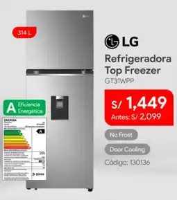 Hiraoka Lg refrigeradora top freezer oferta