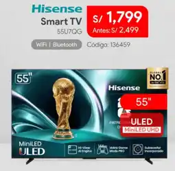 Hiraoka Hisense smart tv 55" oferta