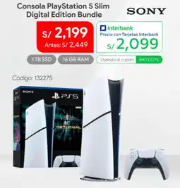 Hiraoka Sony consola playstation 5 slim digital edition bundle oferta