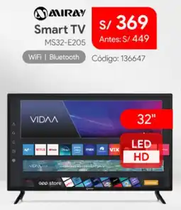 Hiraoka Miray smart tv 32" oferta