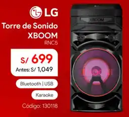 Hiraoka Lg xboom torre de sonido oferta