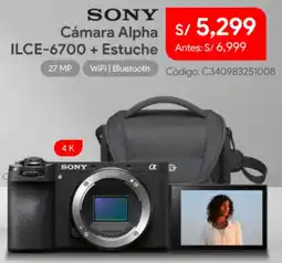 Hiraoka Sony cámara alpha ILCE-6700 + estuche oferta