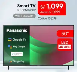 Hiraoka Panasonic smart tv 50" oferta