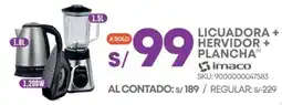 El Gallo Más Gallo Imaco licuadora + hervidor + plancha oferta