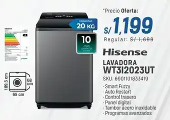Hisense lavadora WT312023UT