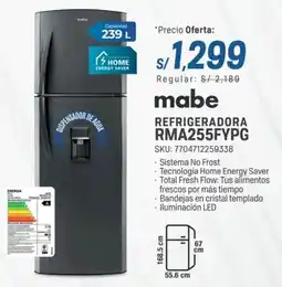 El Gallo Más Gallo Mabe refrigeradora RMA255FYPG oferta