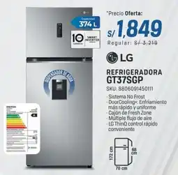 El Gallo Más Gallo Lg refrigeradora GT37SGP oferta