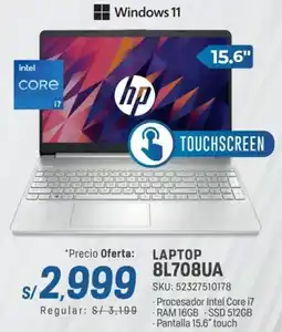 El Gallo Más Gallo Hp laptop 8L708UA oferta