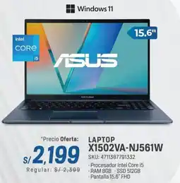 El Gallo Más Gallo Asus laptop X1502VA-NJ561W oferta