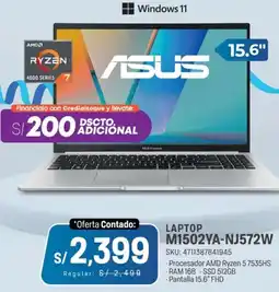 El Gallo Más Gallo Asus laptop M1502YA-NJ572W oferta