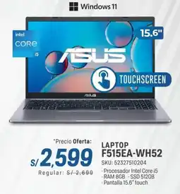 El Gallo Más Gallo Asus laptop F515EA-WH52 oferta