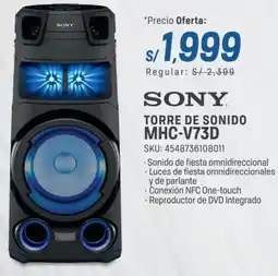 El Gallo Más Gallo Sony torre de sonido mhc-v73d oferta