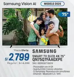 El Gallo Más Gallo Samsung smart tv qled 4k 75" oferta