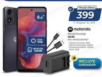 Motorola smartphone GO4S + cargador