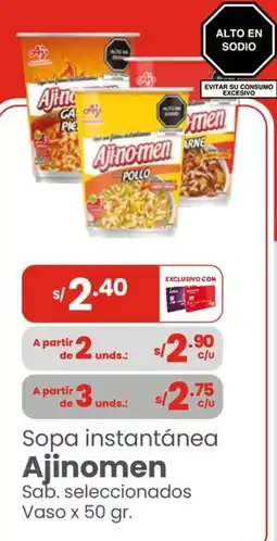 Vega Ajinomen sopa instantánea oferta