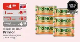 Vega Primo trozos de atún en aceite vegetal oferta