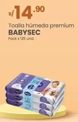 Vega Babysec toalla húmeda premium oferta