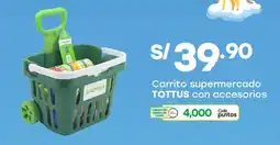 Tottus Tottus carrito supermercado con accesorios oferta