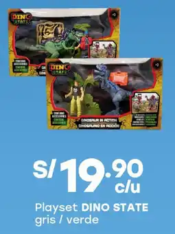 Tottus Dino state playset gris / verde oferta