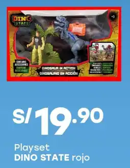 Tottus Dino state playset rojo oferta