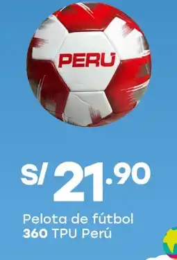 Tottus Perú pelota de fútbol 360 tpu oferta
