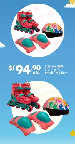 Tottus Patines 360 3 en 1 niña small/medium oferta