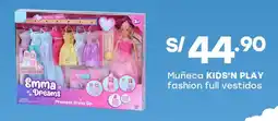 Tottus Kids'n play muñeca fashion full vestidos oferta