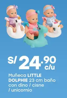 Tottus Little dolphie muñeca baño con dino / cisne / unicornio oferta