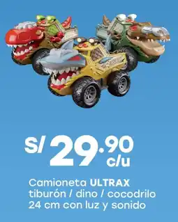 Tottus Ultrax camioneta tiburón / dino / cocodrilo 24 cm con luz y sonido oferta