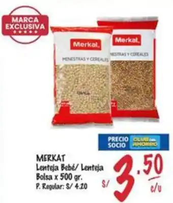 Merkat lenteja bebé/ lenteja bolsa