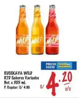 MaxiAhorro Russkaya wild rtd sabores variados bot. oferta