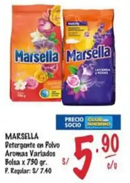 MaxiAhorro Marsella detergente en polvo aromas variados bolsa oferta