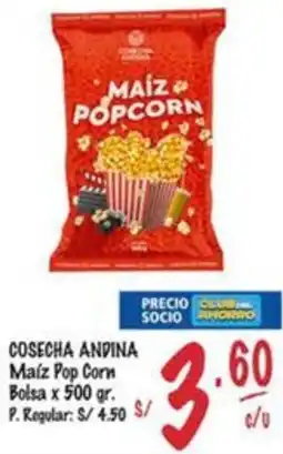MaxiAhorro Cosecha andina maíz pop corn bolsa oferta