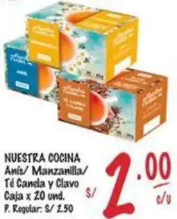 MaxiAhorro Nuestra cocina anís/ manzanilla/ té y clavo caja oferta