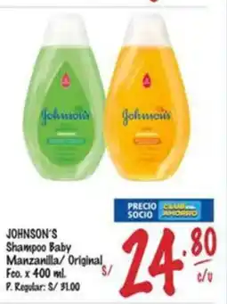 MaxiAhorro Johnson's shampoo baby manzanilla/ original feo. oferta