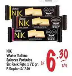 MaxiAhorro Nik wafer relleno sabores variados oferta