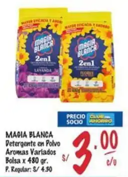MaxiAhorro Magia blanca detergente en polvo aromas variados bolsa oferta