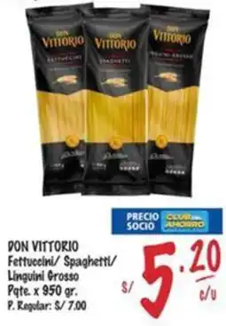 MaxiAhorro Don vittorio fettuccini/spaghetti/ linguini grosso pqte. oferta