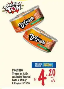 MaxiAhorro D'gussto trozos de atún en aceite vegetal lata oferta