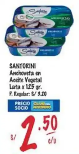 MaxiAhorro Santorini anchoveta en aceite vegetal lata oferta