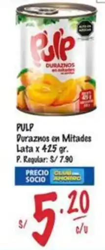 MaxiAhorro Pulp duraznos en mitades lata oferta