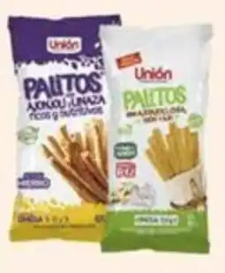 MaxiAhorro La unión palitos con ajonjoli y linaza/kión y ajo bolsa oferta